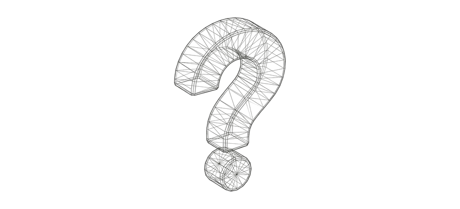 A large question mark