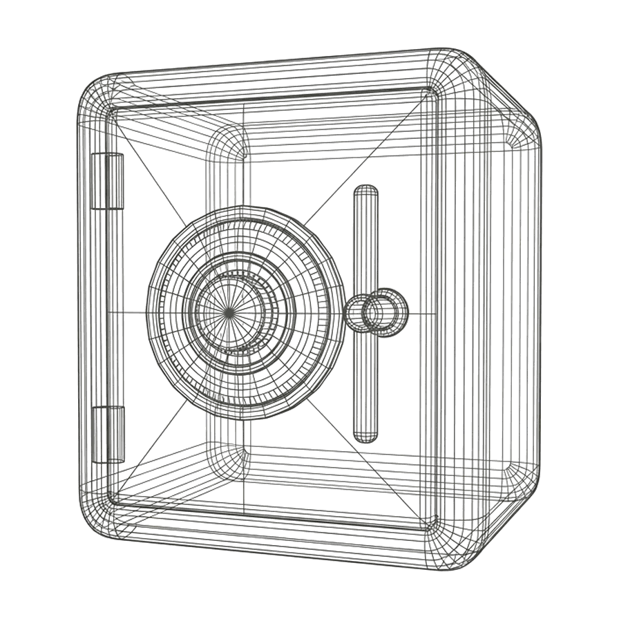 A safe with a dial
